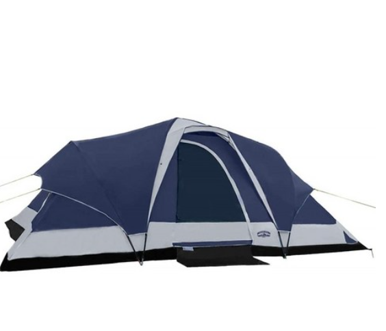 퍼시픽 패스 캠핑 텐트 8인용 패밀리 돔 텐트 칸막이가 있는 차양 및 이동식 레인 플라이 캠핑 배낭 하이킹을 위한 간편한
